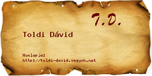 Toldi Dávid névjegykártya